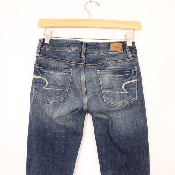 *American Eagle Super Stretch Regular Dark Wash Distressed Jeans - Picture 6 of 6